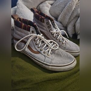 Van's Sk8-Hi MTE "Knit Geo" Suede Aztec Design Scotchgard Shoes Women's 9.5
